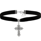Gothic Black Velvet Choker Necklace for Women,Cameo Choker Collar Necklace Vintage Goth Jewelry