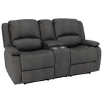 RecPro Charles 67" Double Recliner RV Sofa | Zero Wall Loveseat for Camper | Wall Hugger Couch | Fifth Wheel Theater Seating | Upgraded 2023 Fabric (Toffee)