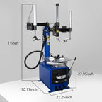 WEIZE 2 HP Tire Changer Automatic Wheel Changers Rim Clamp Assist with 2 Arms Repair Helpers Equipments, for Car, Garage, ATV,Heavy Duty Vehicle
