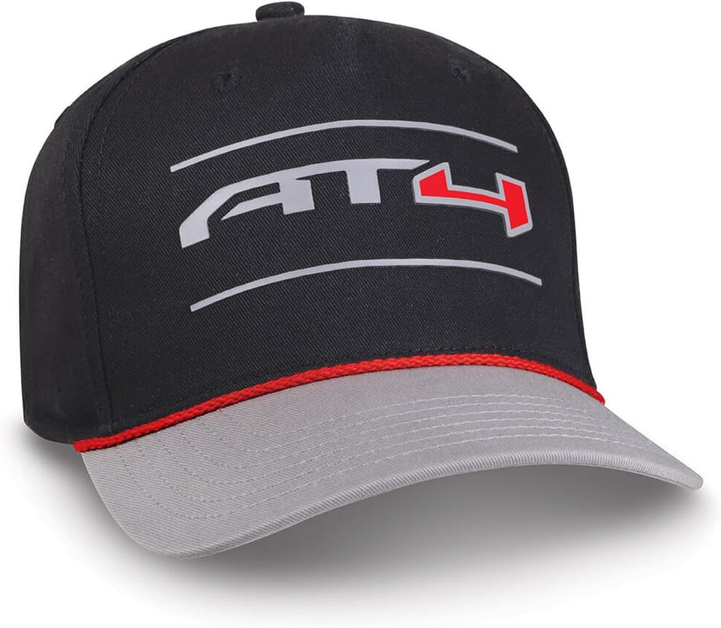 GMC AT4 Pro-Shaped Hat - Captain's Cord Snapback Cap - Officially Licensed by GM Black