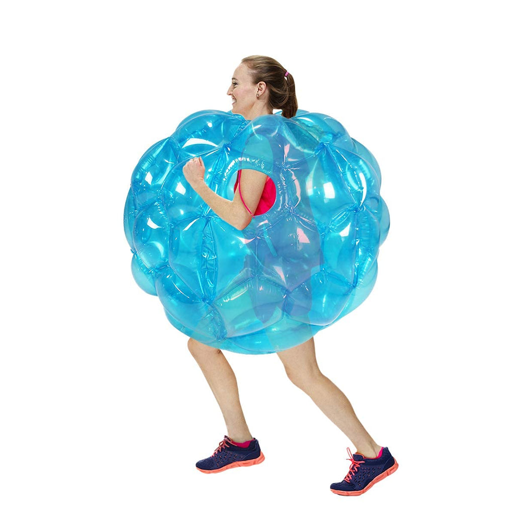 36 Zoll Sumo-Bälle für Kinder, Sumo-Bälle für Erwachsene, Riesiger menschlicher Hamster-Knocker-Ball für Kinderspiele im Freien im Team für 6+ (2 Stück, blau＋blau)