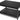 YSSOA Black 2-Tier Coffee Table with Shelf for Living Room and Office