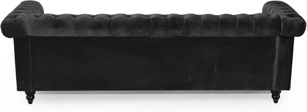KEIKI 83" Sofa Couch 3-Seater with Button-Tufted Velvet,Mid Century Modern Design Chesterfield Style
