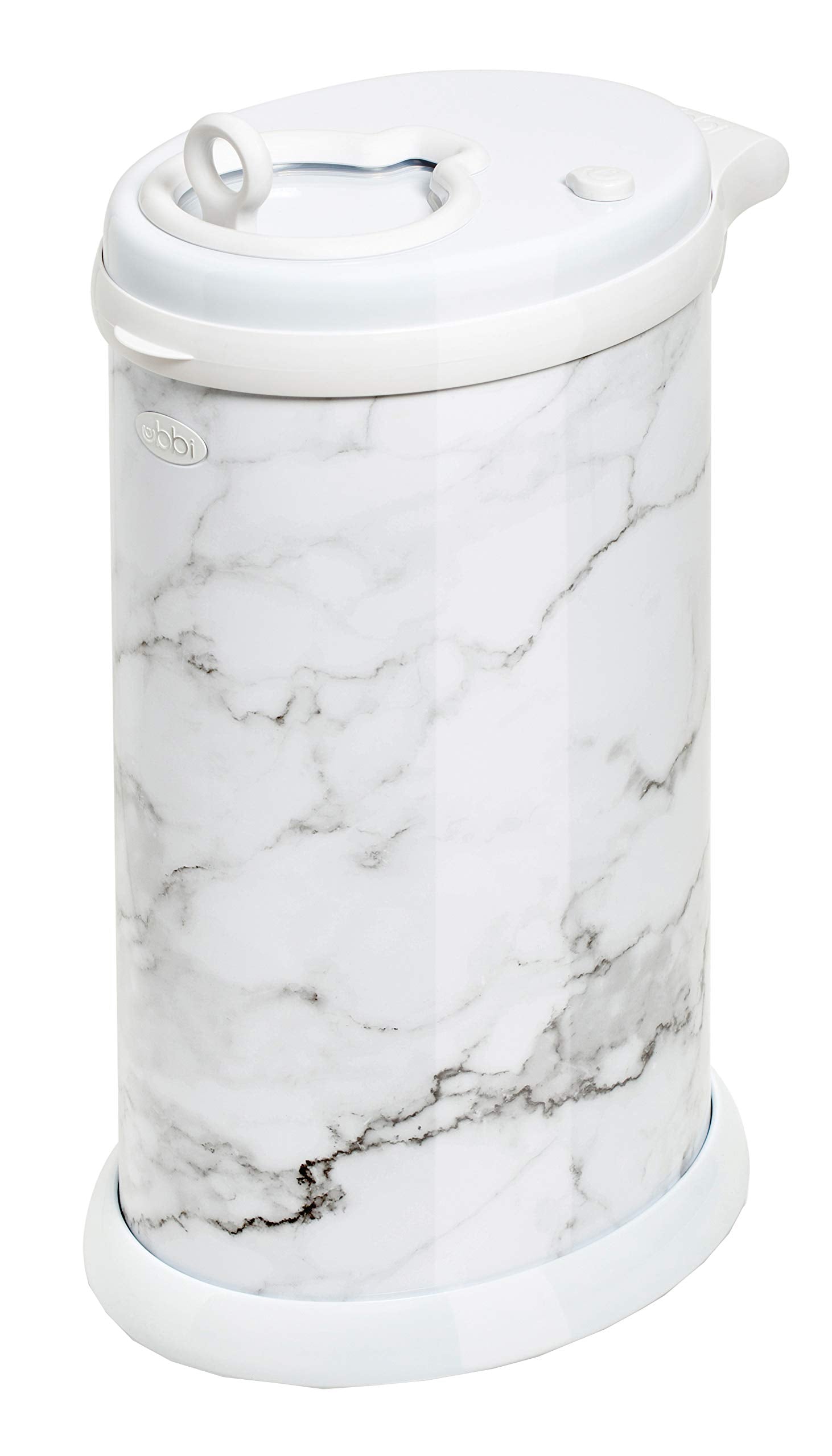 Ubbi Steel Diaper Pail, Odor Locking, No Special Bag Required, Award-Winning, Registry Must-Have, White