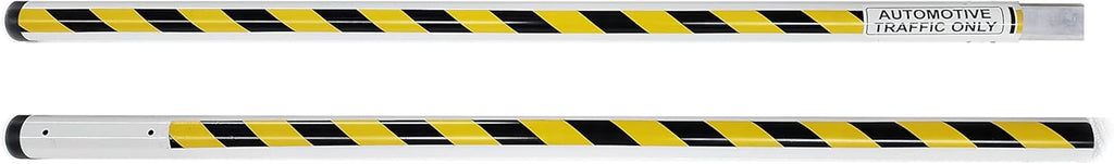 Parking Barrier Arm 12ft 2 pieces X 6 ft Aluminum Round Replacement Arm for Gate Operator (With Yellow/Black Stripes)