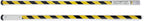 Parking Barrier Arm 12ft 2 pieces X 6 ft Aluminum Round Replacement Arm for Gate Operator (With Yellow/Black Stripes)