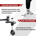 KATOOL KT-T835 Tire Changer with 28" Turn Table 2.0HP Bead Blaster KT-B760 Wheel Balancer with Automatic Measurement Ruler Combo Machine Fit for Tire Repair