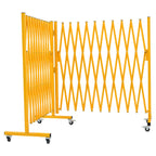 GYMTIME Industrial Expandable Metal Barricade, 16 Feet, Easily Assembled Safety Barrier with Casters, Flexible Mobile Gate, Adjustable Traffic Fence