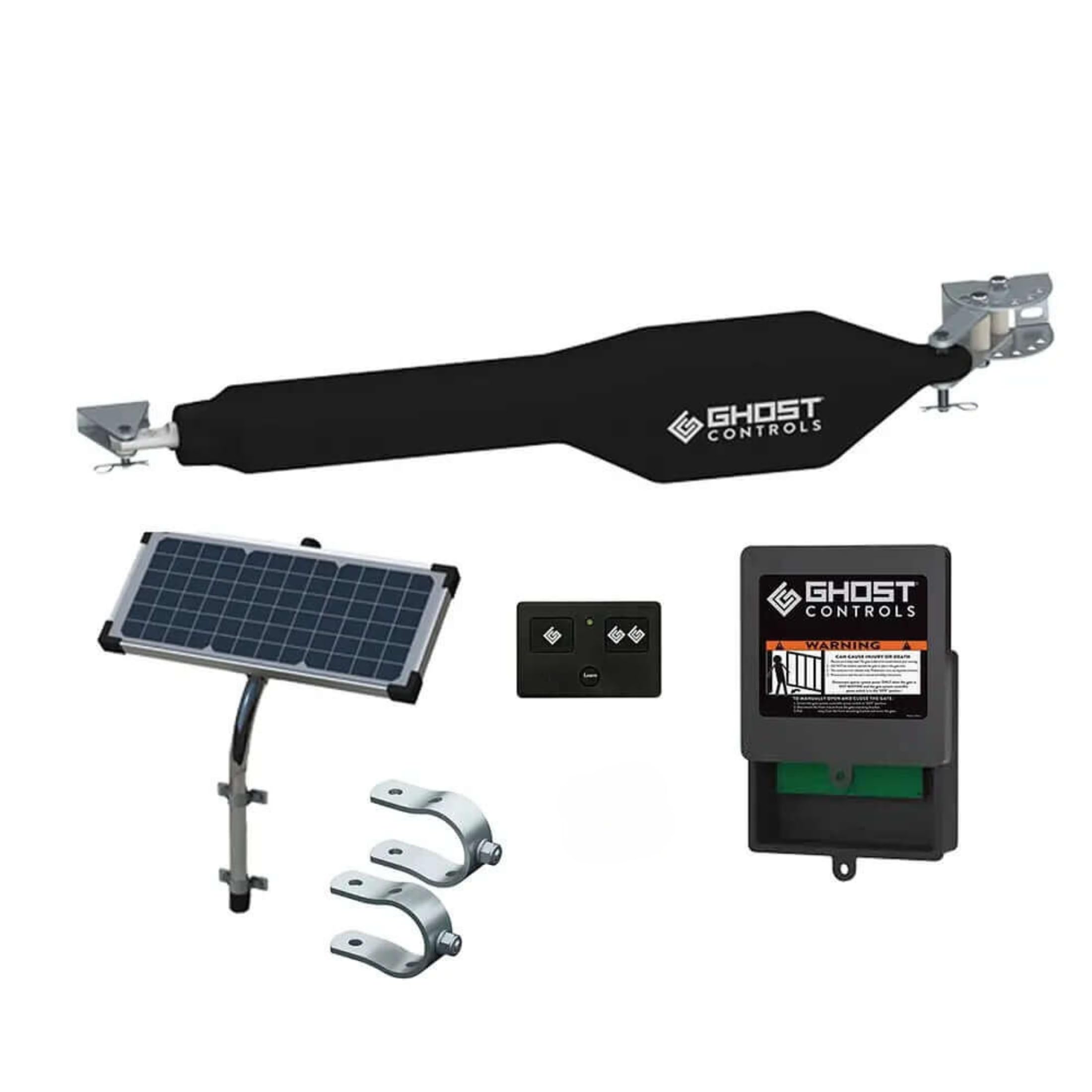 Ghost Controls TDS2XP Heavy-Duty Solar Dual Automatic Gate Opener Kit for Swing Gates Up to 20 Feet