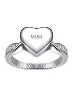Stainless Steel Heart/Claddagh Cremation Urn Ring for Ashes for Women Waterproof Locket Rings Memorial Jewelry(with Gift Box)
