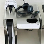 Modern Stainless Steel Side Table – Seamless Integrated Design, Sturdy and Stylish, Perfect for Living Room, Sofa Side, Coffee Table Use.