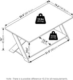 Furinno Modern Simplistic Criss-Crossed Coffee Table, White