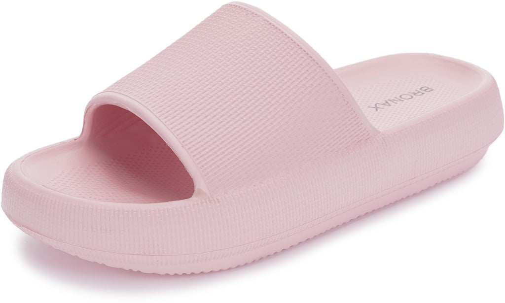 BRONAX Pillow Slippers for Women and Men | House Slides Shower Sandals | Cushioned Thick Sole