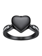 Stainless Steel Heart/Claddagh Cremation Urn Ring for Ashes for Women Waterproof Locket Rings Memorial Jewelry(with Gift Box)