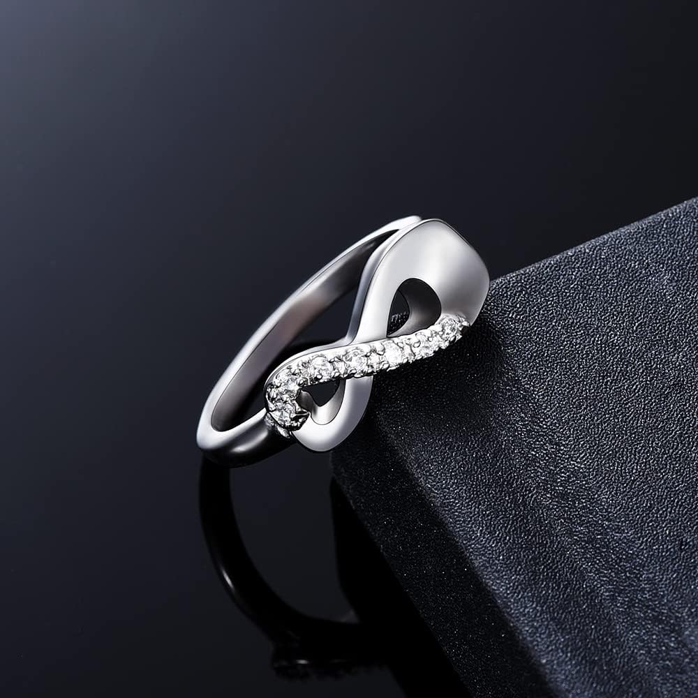 Infinity Mini Ring Hold Loved Ones Ashes Cremation Urn Ring for Women Finger Ring Memorial Jewelry
