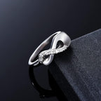 Infinity Mini Ring Hold Loved Ones Ashes Cremation Urn Ring for Women Finger Ring Memorial Jewelry