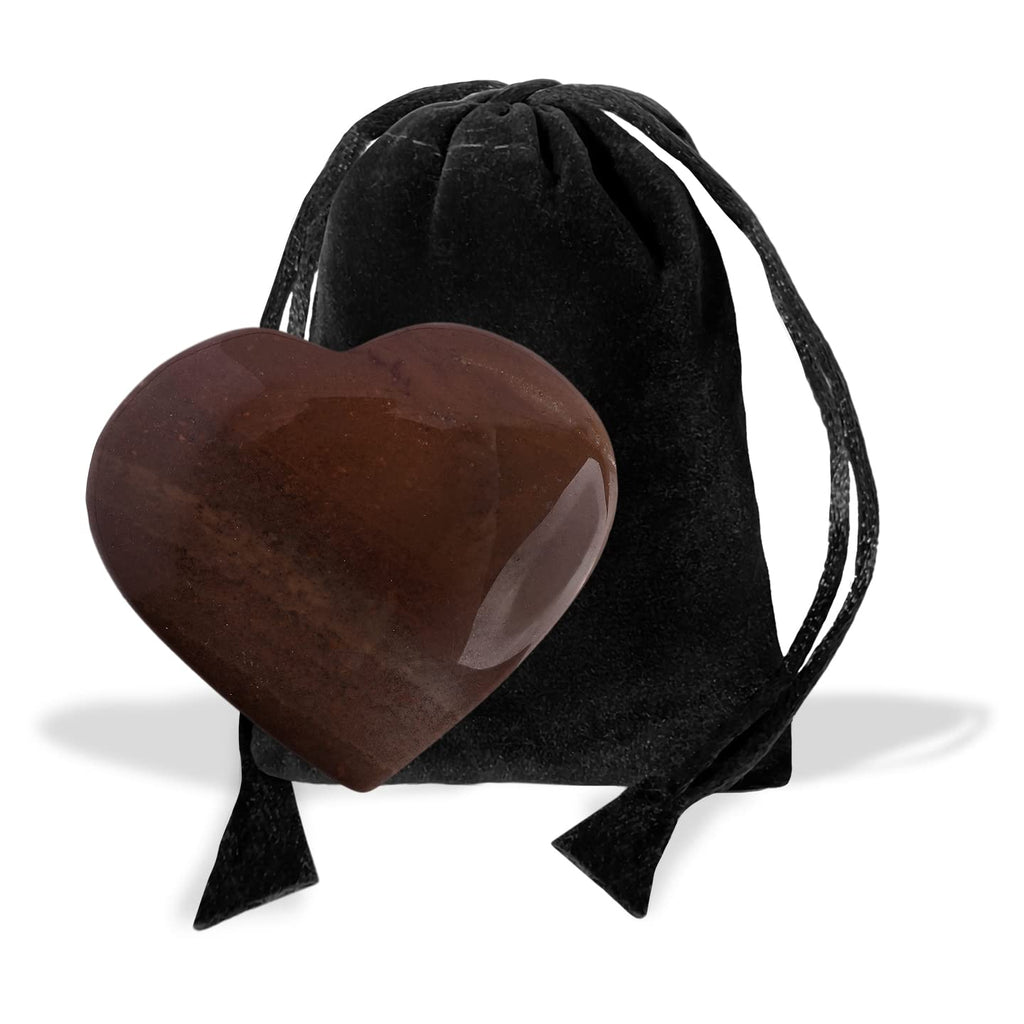 Heart 1.75 Inch with Black Pouch (Black Obsidian)