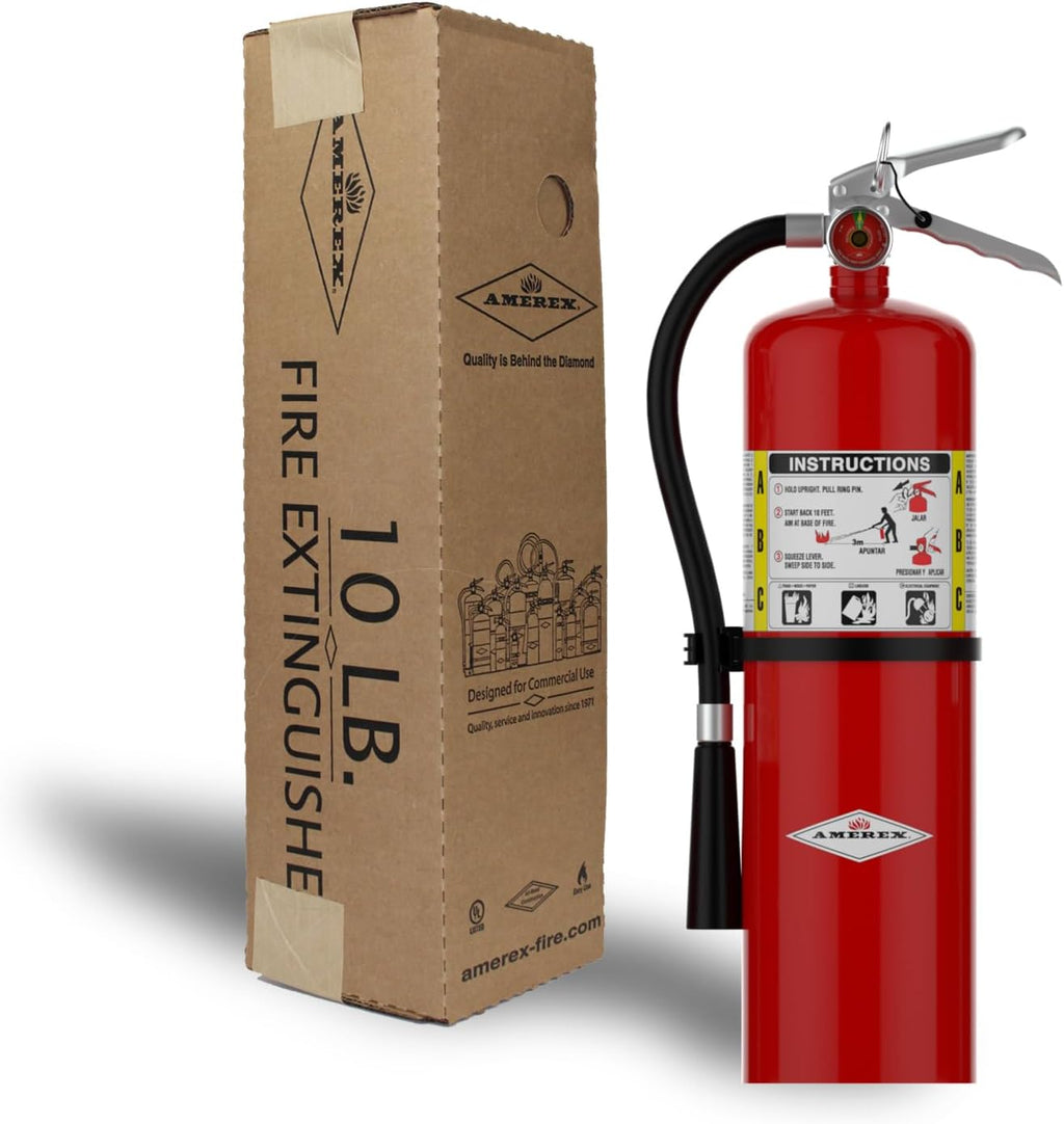 Amerex B456 10 lbs ABC Dry Chemical Fire Extinguisher with Wall Bracket