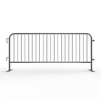 Angry Bull Barricades Metal Interlocking Steel Barricade (8.5 Ft. Heavy Duty, Bridge Feet, Grey Powder Coated, Set of 20)