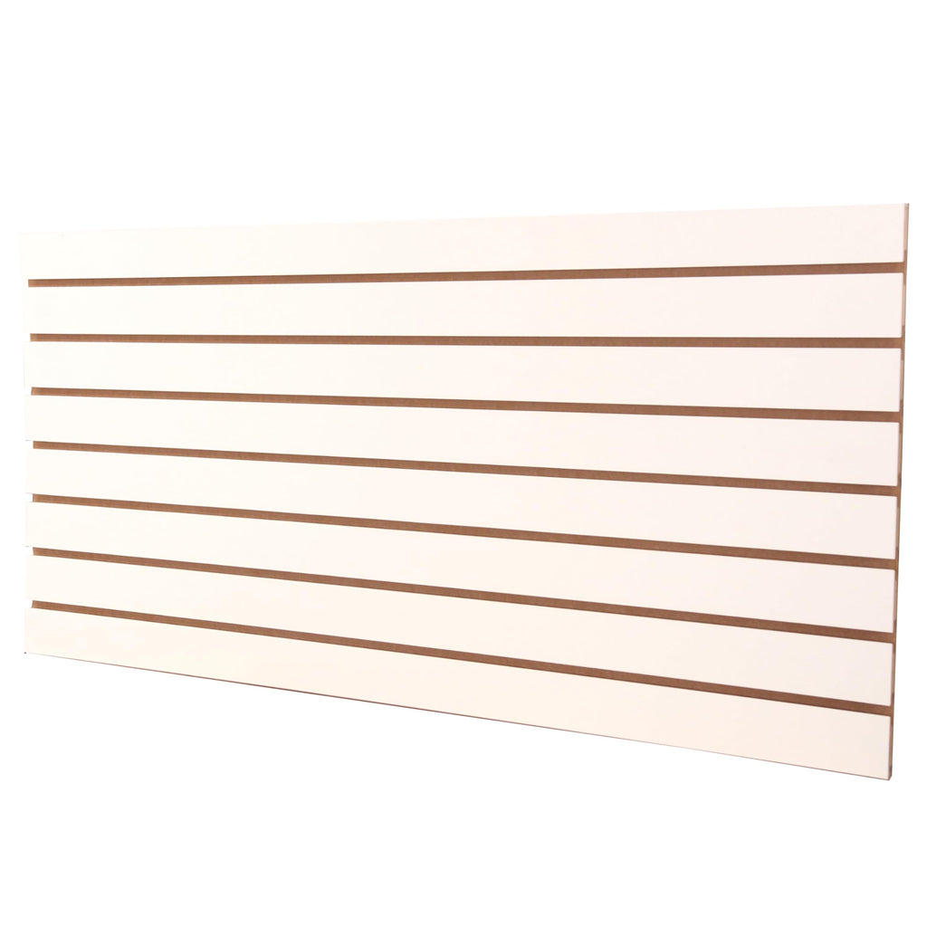 SSWBasics 4ft x 2ft Horizontal White Slatwall Panels Easy Organizer (24"H x 48"L) - Pack of 2 - Streamline Your Space with Effortless Retail Displays, Garage Wall Solutions, and Craft Storage