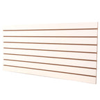 SSWBasics 4ft x 2ft Horizontal White Slatwall Panels Easy Organizer (24"H x 48"L) - Pack of 2 - Streamline Your Space with Effortless Retail Displays, Garage Wall Solutions, and Craft Storage