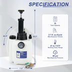 Transmission Fluid Transfer Pump,3L Manual Refill System Dispenser with Pressure Gauge,Automotive Transmission Dispenser Pump Tool Set Oil with 12pc ATF Adapters