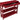 Convenience Concepts Oxford 1 Drawer Console Table with Shelves, Cranberry Red
