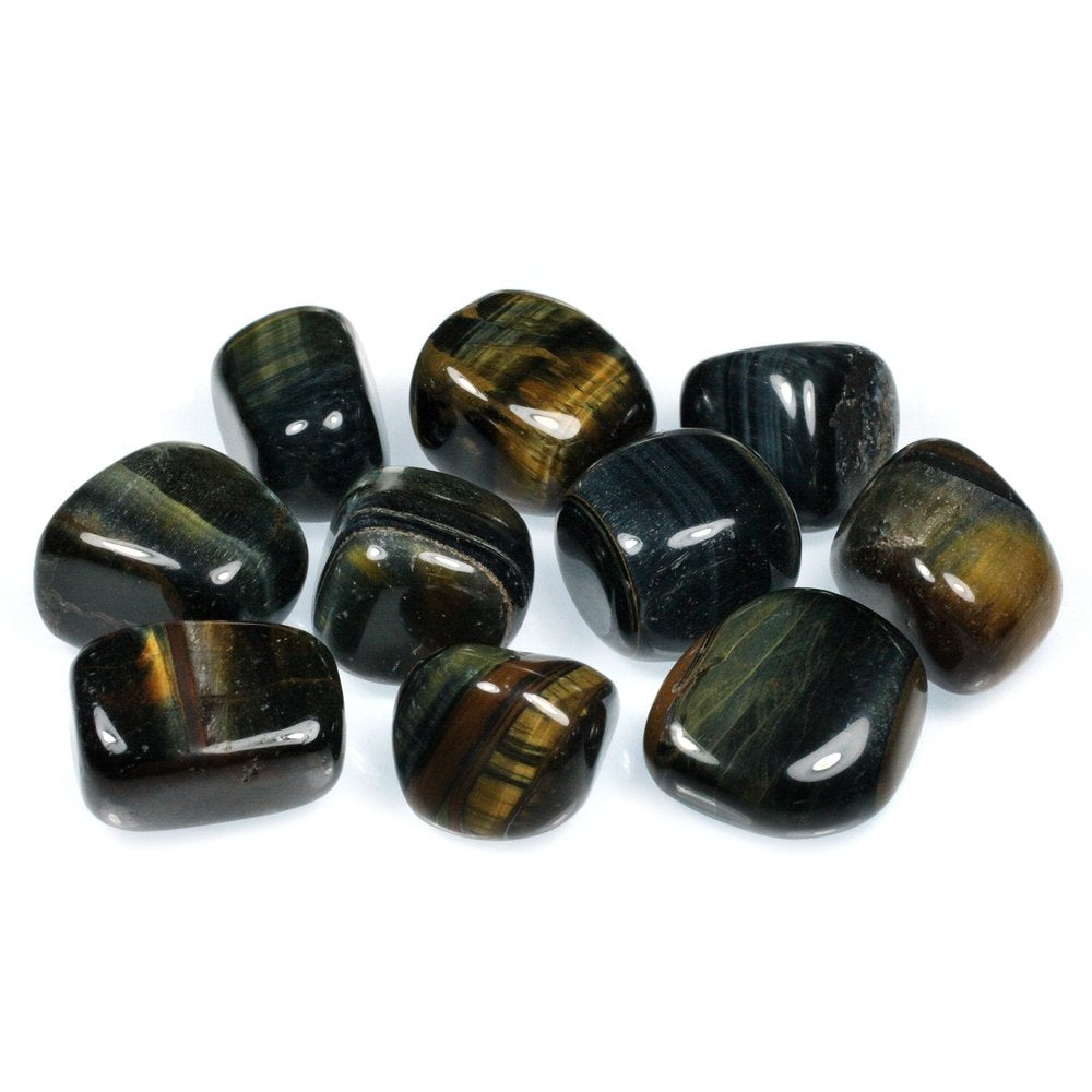 Blue Tiger Eye Tumble Stone (20-25mm) - Pack of 10
