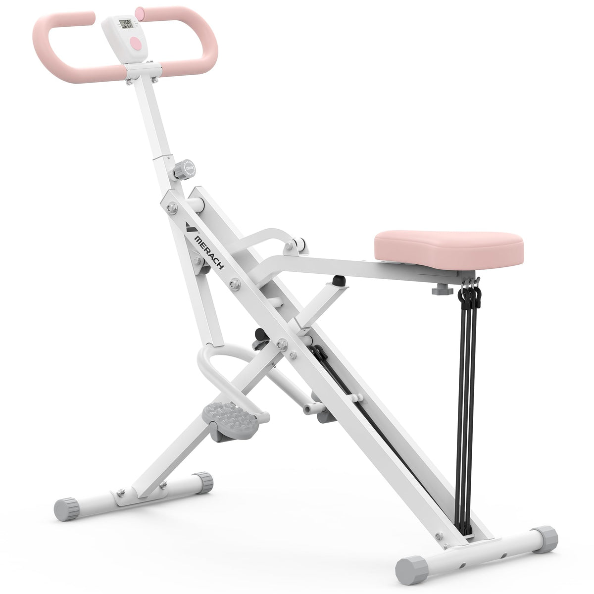 MERACH 2 in 1 Squat & Rowing Machine - Easy Setup, Foldable & Glute Trainer for Home Workout