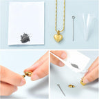 Imrsanl Small Heart Cremation Urn Necklace for Ashes Stainless Steel Memorial Ash Pendant Keepsake Jewelry