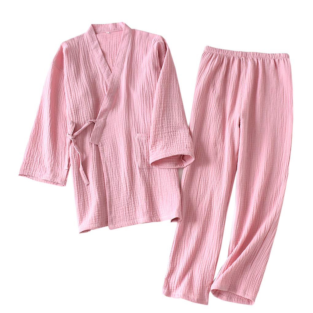 Shanghai Story Japanese Style Two-Piece Suit Cotton Bathrobe Pajamas Kimono Bathrobes Sleepwear for Women