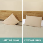 Vekkia King Bed Wedge Pillow for Headboard/Wedge Pillow Headboard/Bed Gap Filler/Headboard Pillow,Pillow Wedge for Headboard Gap Between Mattress and Headboard,Stop Loosing Your Pillows(White)