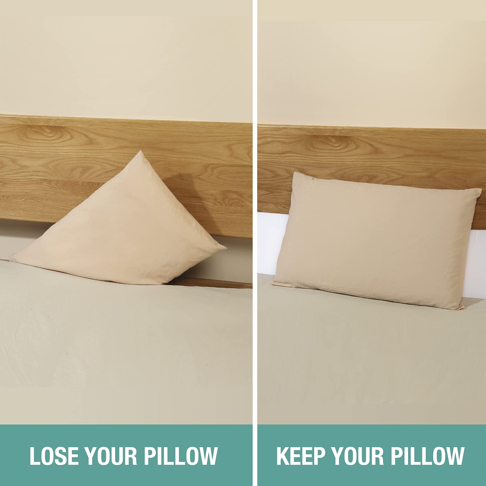 Vekkia King Bed Wedge Pillow for Headboard/Wedge Pillow Headboard/Bed Gap Filler/Headboard Pillow,Pillow Wedge for Headboard Gap Between Mattress and Headboard,Stop Loosing Your Pillows(White)