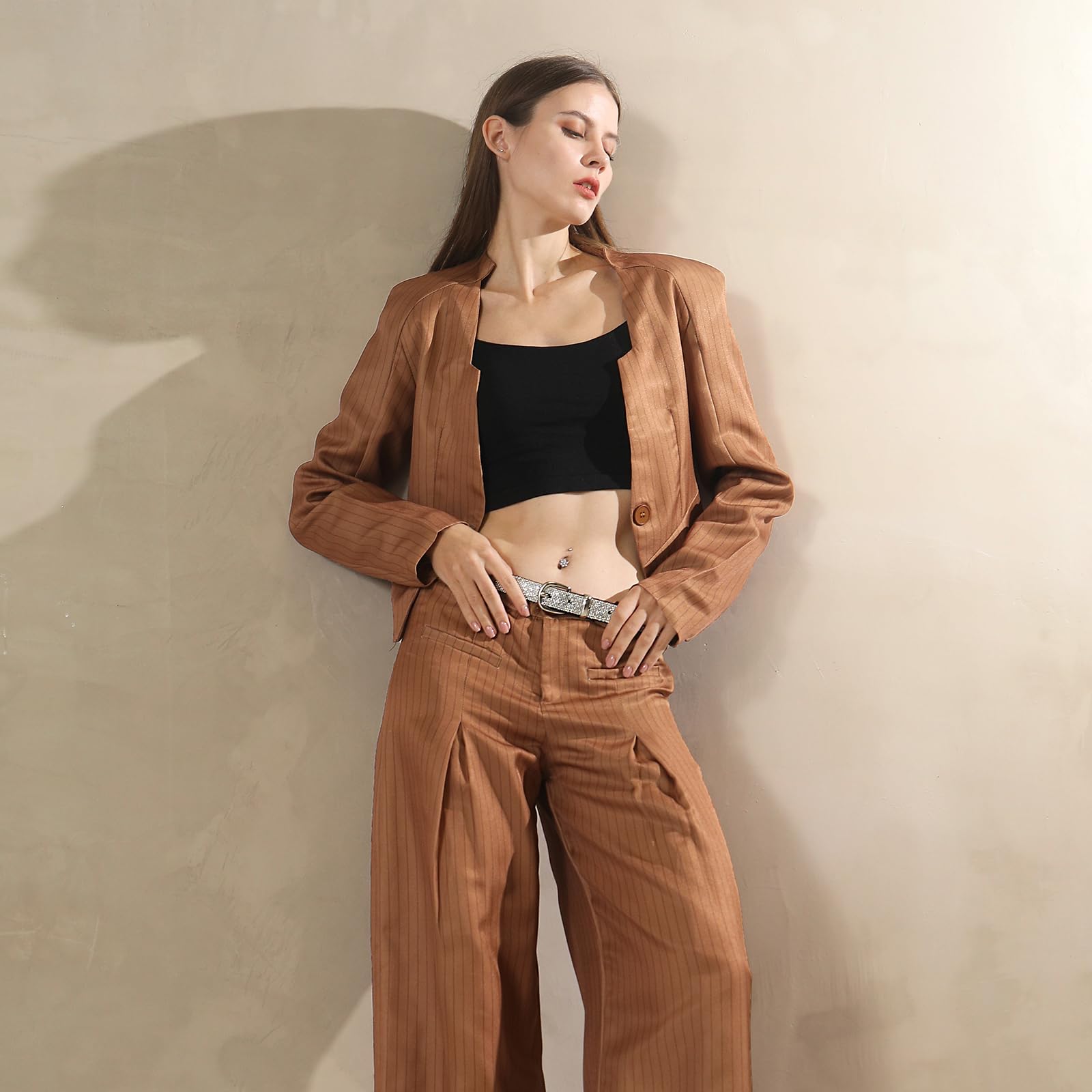 RISANTRY Rhinestone Belt for Women, Sparkly Diamond Belts for Womens Dresses, Ladies Glitter Belts for Jeans