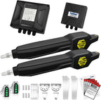 TOPENS JY9132 Automatic Gate Opener for Super Heavy Duty Dual Swing Gates Up to 20ft per Arm, Commercial Double Swing Gate Operator AC Powered with Remote Control Kit Solar Compatible