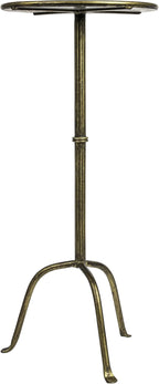 Metal Martini Cocktail Table, Antique Brass