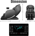 Real Relax 2024 Massage Chair, Full Body Zero Gravity SL-Track Shiatsu Massage Recliner Chair with Heat Body Scan Bluetooth Foot Roller APP Control, Favor-06 All Black