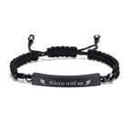 MPRAINBOW Adjustable Cremation Memorial Urn Bracelet, Stainless Steel Cremation Manmade Braided Urn Bracelet Keepsake Urn Bracelet for Ashes with Fill Kit