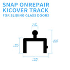 LCGAOYA Aluminium Sliding Screen Door Track, Sliding Door Bottom Track, Sliding Door Track Replacement, Screen Door Track Repair, Terrace Screen Door Guide- Silvery Aluminium Alloy 75 Inch