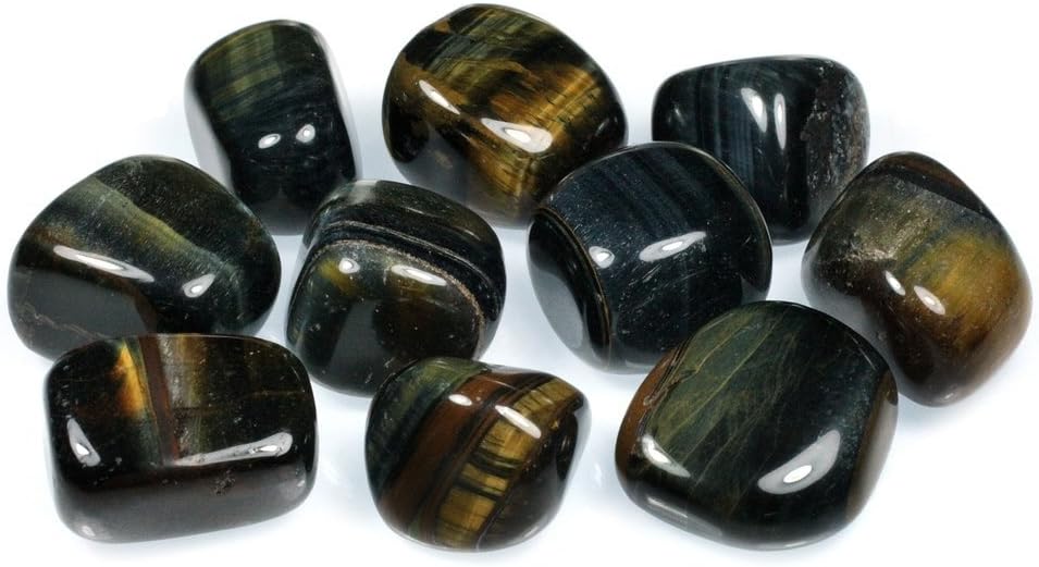 Blue Tiger Eye Tumble Stone (20-25mm) - Pack of 10