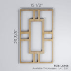 Ekena Millwork WALW24X24X0375HASMF Hastings 3/8"T Decorative Fretwork Wall Panels, 15 1/2" W X 23 H, MDF