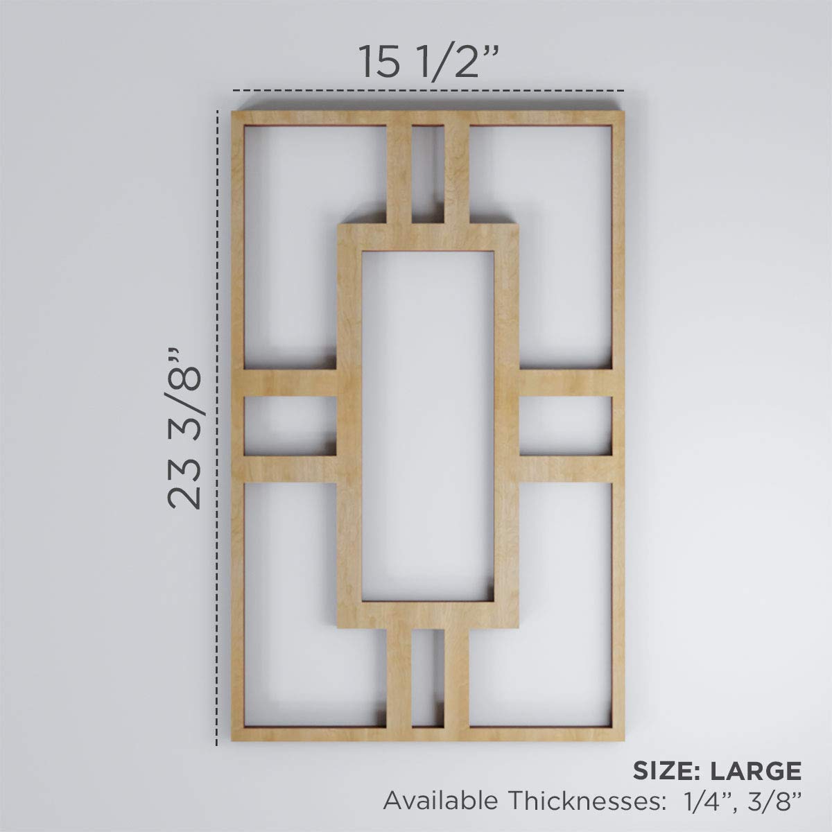 Ekena Millwork WALW24X24X0375HASMF Hastings 3/8"T Decorative Fretwork Wall Panels, 15 1/2" W X 23 H, MDF