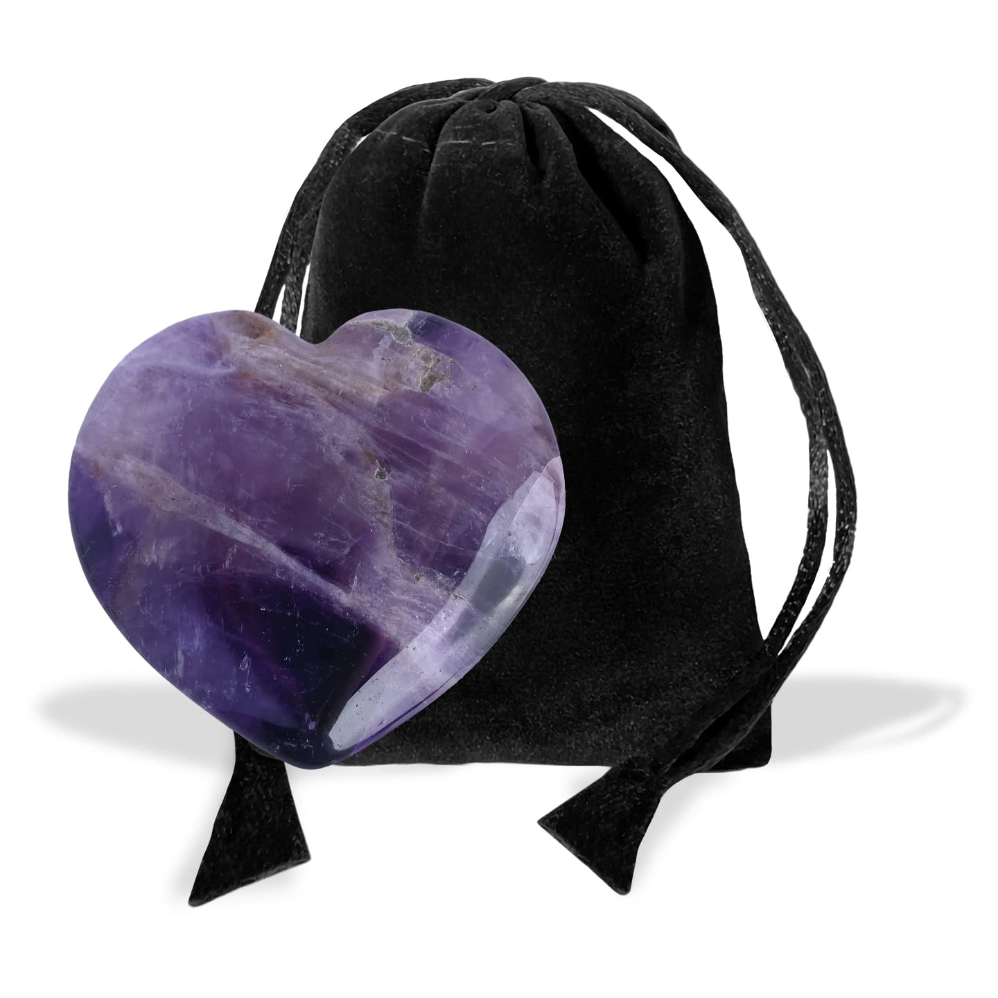 Heart 1.75 Inch with Black Pouch (Black Obsidian)