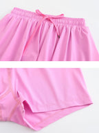 Flowy shorts til teenagepiger atletiske løbe-cykelshorts ungdom sommerfugle shorts (LightHotPink-XXS)
