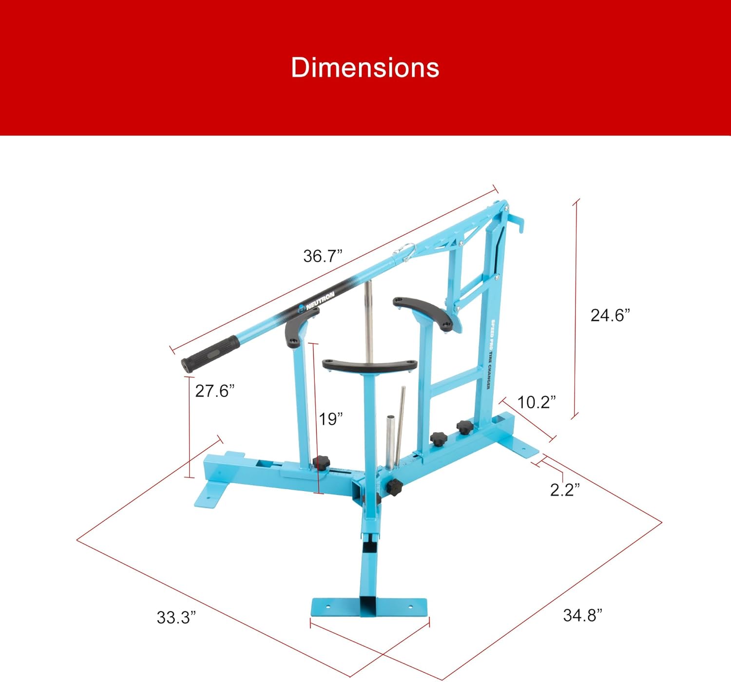 Neutron Speed Pro Dirt Bike and Dual Sport Tire Changer/Bead Breaker/Mousse Changer/Suitable for Tubes