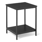 Amazon Basics Rectangular Coffee Table with Bottom Shelf, Living Room Centre Table, Wooden Black, 19.9" D x 31.5" W x 16.5" H