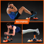 SQUATZ Abs Master - Machine ultime pour redressements assis avec support pour pieds à double ventouse - Barre d'assistance pour sit-ups, exercices abdominaux et exercices du tronc - Capacité de 661 lbs