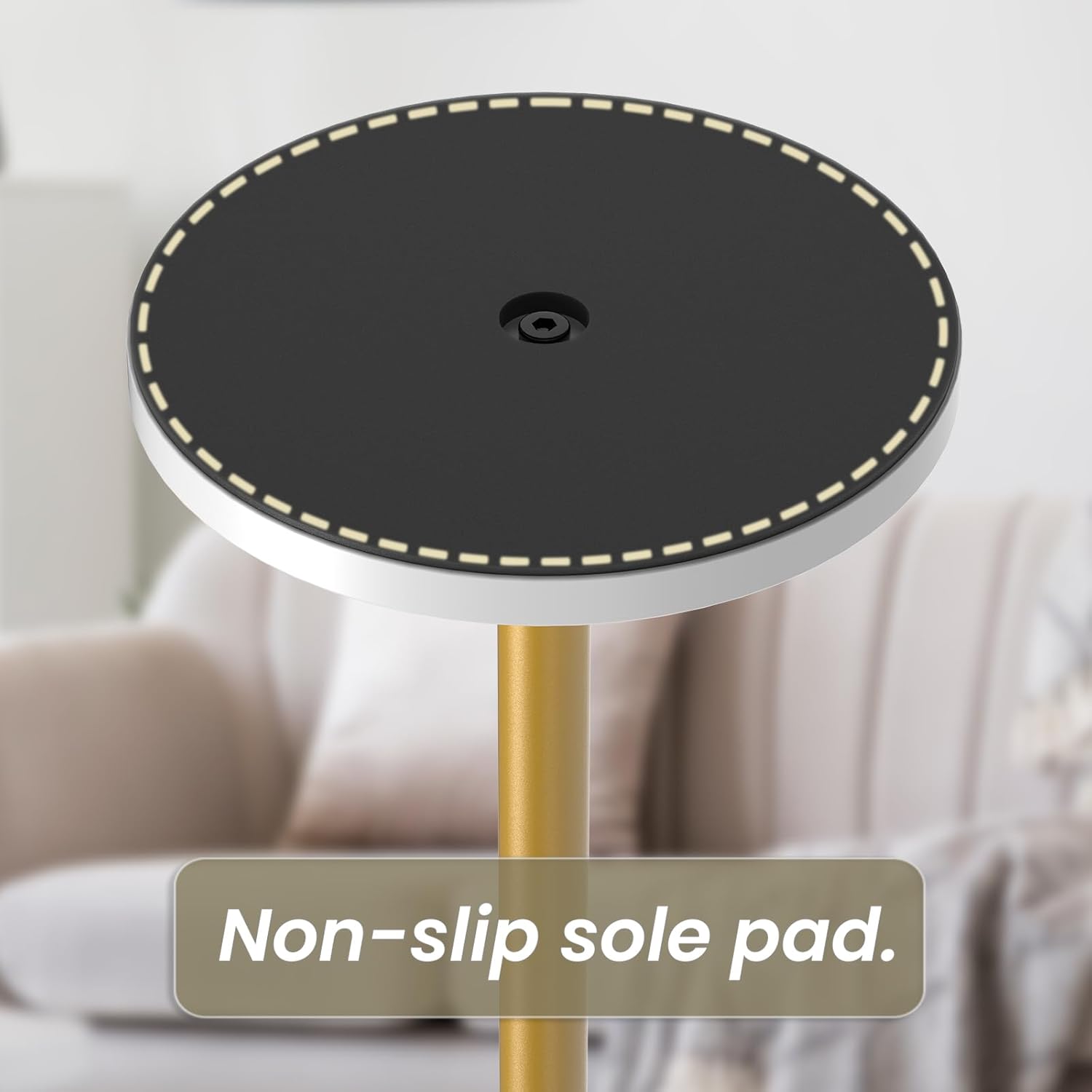 White Small Round Side Table Set of 2 Pedestal Drink End Table for Small Space Round Cocktail Coffee Table for Living Room Nightstand Bedside Table for Sofa, Bedroom and Balconty