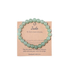 Pingyongchang Stress Relief Anxiety Yoga Bracelet,Mantra Bracelets for Women Natural Crystal Stone Healing Gifts Birthday Gifts for Jade Bracelet for Men