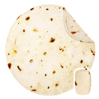 Bnuitland Burritos Tortilla Throw Blanket, 300GSM Double Sided Giant Funny Gift with Pouch, Realistic Super Soft Novelty Taco Swaddle Food Blanket for Baby/Kids and Pets Wrap